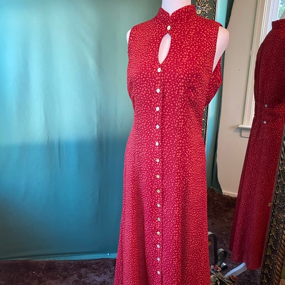 David Warren dress 8 red vintage - Picture 6 of 11